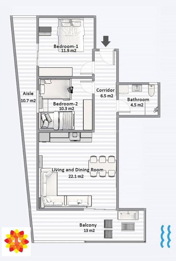 סרנדה Sea And City View Apartment מראה חיצוני תמונה